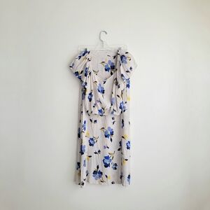 RACHEL PALLY Blue Floral Crop Top Wrap Skirt Matching Set